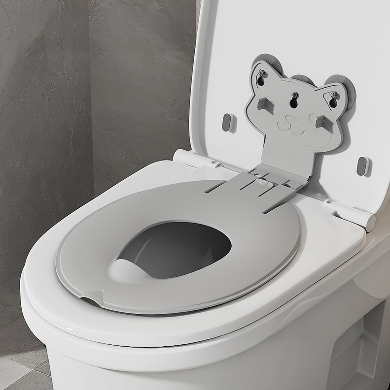🐻 Flip-Down Toddler Toilet Training Seat – Cleaner, Easier Potty Training