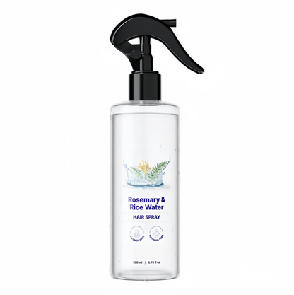 Rosemary and Rice Water Hair Spray — Natural formula for soft, nourished hair.