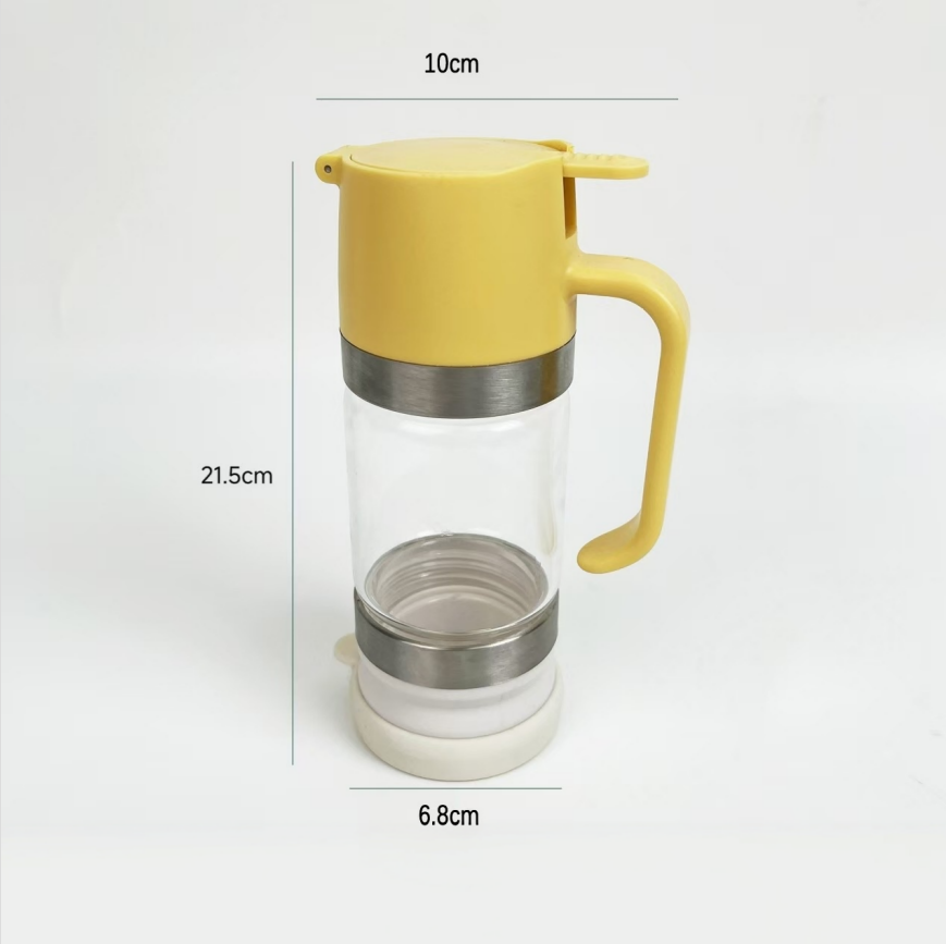 🍯 12 oz No-Drip Honey & Syrup Dispenser with Base – One-Hand Press-to-Pour Server