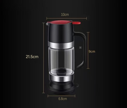 🍯 12 oz No-Drip Honey & Syrup Dispenser with Base – One-Hand Press-to-Pour Server