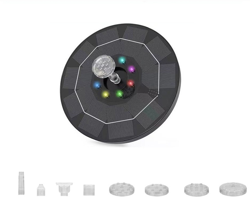🔥Hot Sales 56% OFF🔥Solar Fountain, Solar Powered Bird Bath Fountain Pump with 4 Nozzles 1.4W Solar Panel Kit Water Pump, Outdoor Watering Submersible Pump for Pond, Pool, Garden, Fish Tank