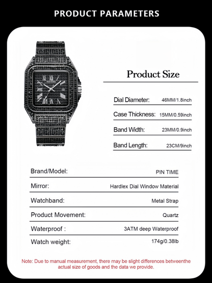 ⏳Time-Limited Special⏰Luxury Square Rhinestone Watch – Elegant Sparkle for Every Occasion✨
