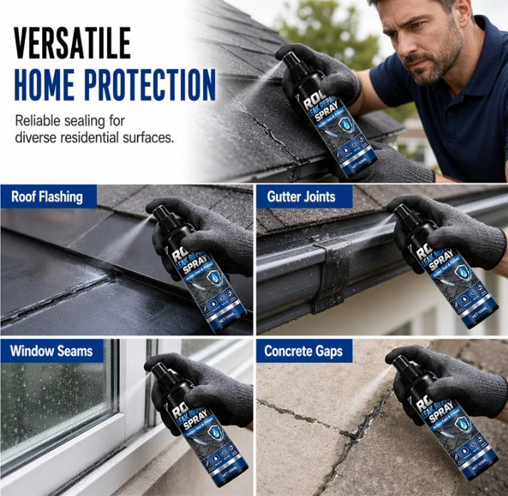 🌧️Strong Adhesion Waterproof Leak Repair Spray, One Coat Stop Leak Repair Agent Spray💪
