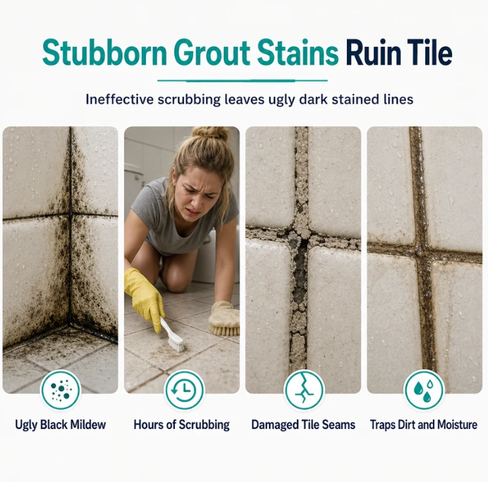 🧼Tile & Grout Cleaner Spray – For Stubborn Dirt, Stains & Discolouration