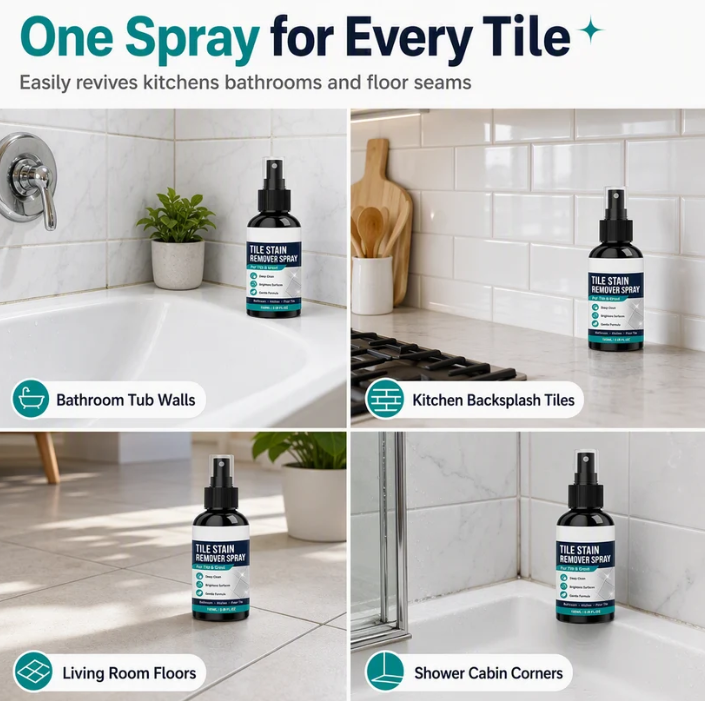 🧼Tile & Grout Cleaner Spray – For Stubborn Dirt, Stains & Discolouration