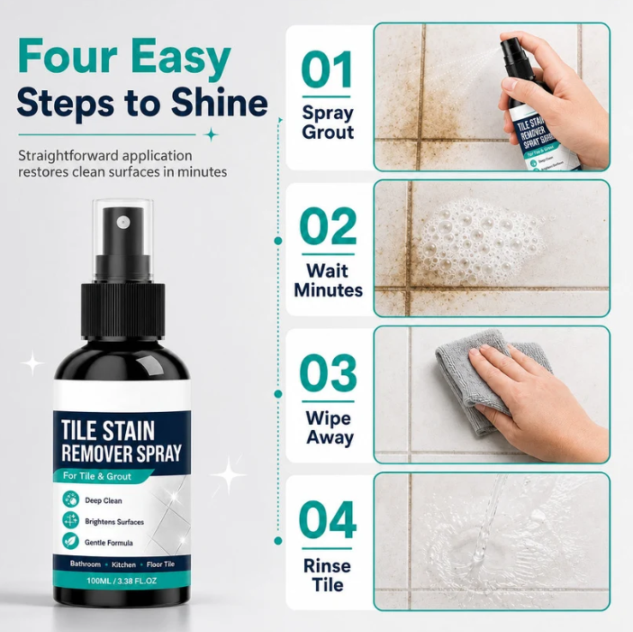 🧼Tile & Grout Cleaner Spray – For Stubborn Dirt, Stains & Discolouration