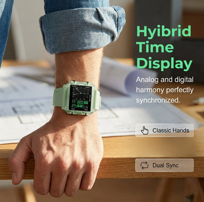 ⌚ 48% OFF NOW! 💥 Water-Resistant Transparent Digital Watch – 50M, luminous display & hybrid design – Perfect for sports & daily wear ✨
