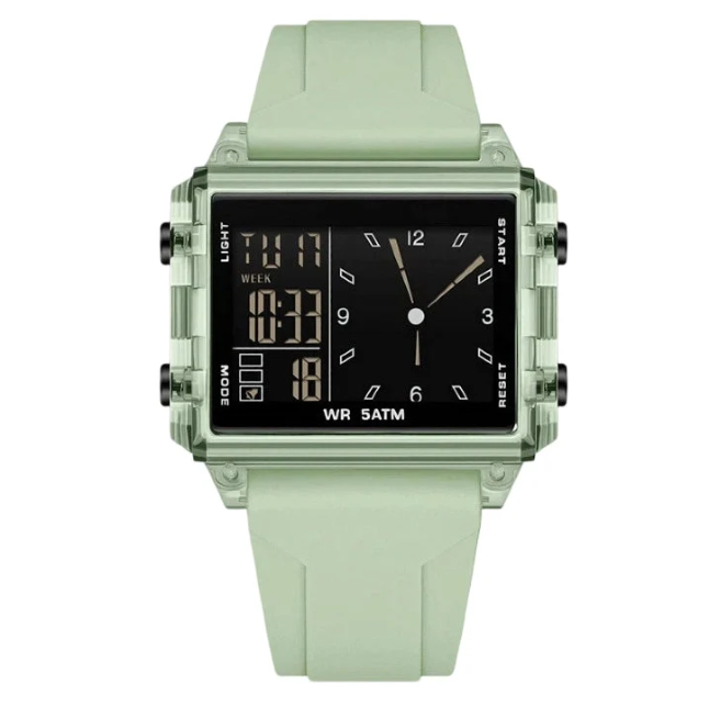 ⌚ 48% OFF NOW! 💥 Water-Resistant Transparent Digital Watch – 50M, luminous display & hybrid design – Perfect for sports & daily wear ✨
