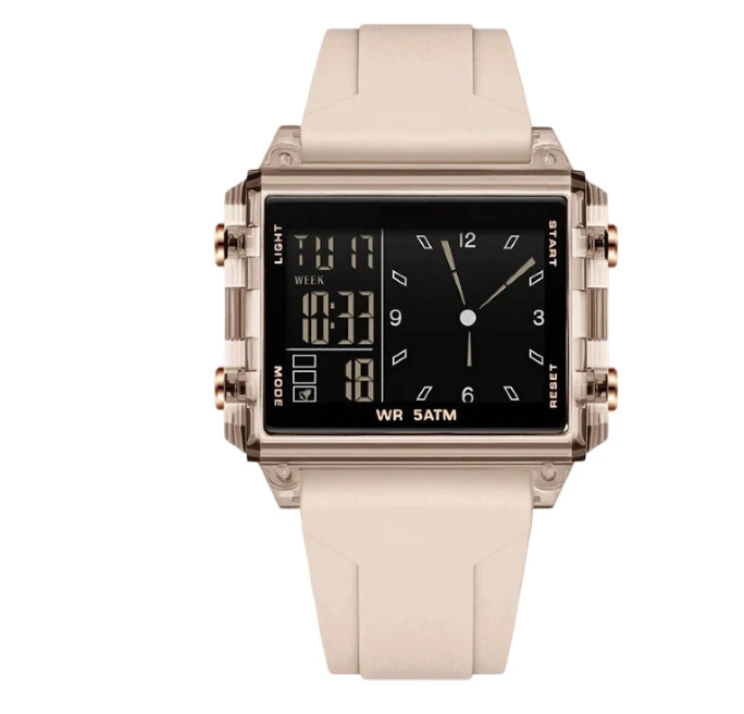 ⌚ 48% OFF NOW! 💥 Water-Resistant Transparent Digital Watch – 50M, luminous display & hybrid design – Perfect for sports & daily wear ✨