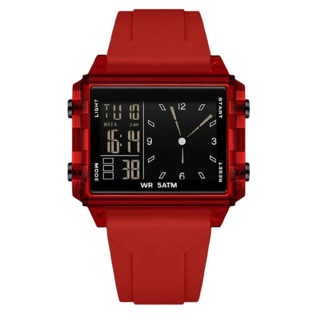 ⌚ 48% OFF NOW! 💥 Water-Resistant Transparent Digital Watch – 50M, luminous display & hybrid design – Perfect for sports & daily wear ✨
