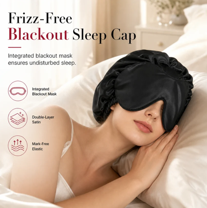 ⏳ Last Day 49% OFF🔥Women's 2-in-1 Satin Sleep Bonnet with Eye Mask