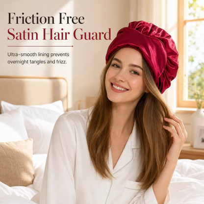 ⏳ Last Day 49% OFF🔥Women's 2-in-1 Satin Sleep Bonnet with Eye Mask