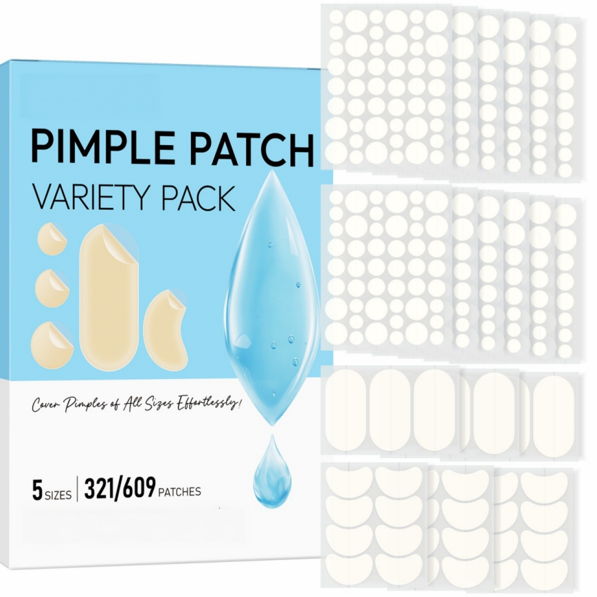 609 Count Pimple Patches for Face, Hydrocolloid Acne Patch Bulk
