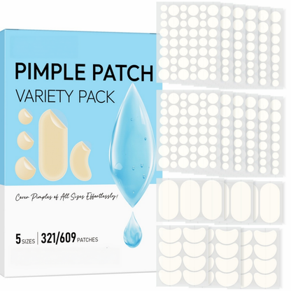 609 Count Pimple Patches for Face, Hydrocolloid Acne Patch Bulk