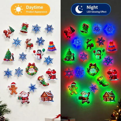 🎄 Light-Up Christmas Wall Decals