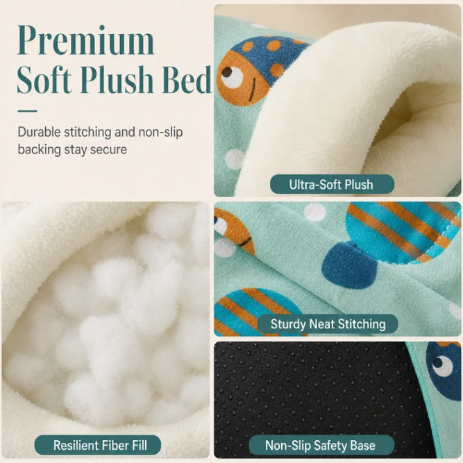 🐾50% OFF! 🛏️ Semi-Enclosed Warm Pet Sleeping Bag Bed – Windproof, Plush & Cozy Pet Bed for Cats & Small Dogs, Soft Calming Nest for Winter Naps 🌨️