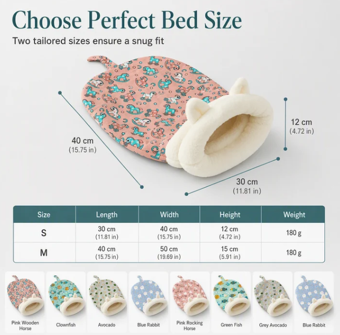 🐾50% OFF! 🛏️ Semi-Enclosed Warm Pet Sleeping Bag Bed – Windproof, Plush & Cozy Pet Bed for Cats & Small Dogs, Soft Calming Nest for Winter Naps 🌨️