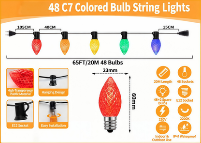 🎁2026 New Arrivals 50% OFF💥Battery Operated Strawberry String Lights – 8 Modes, Waterproof, Festive Decoration 🎃