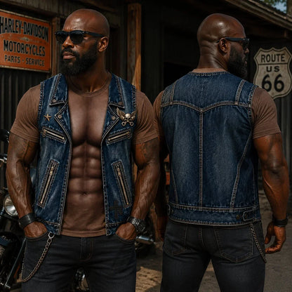 😎 Illusion Six-Pack Abs Biker Vest T-Shirt | Funny Gag & Streetwear Tee