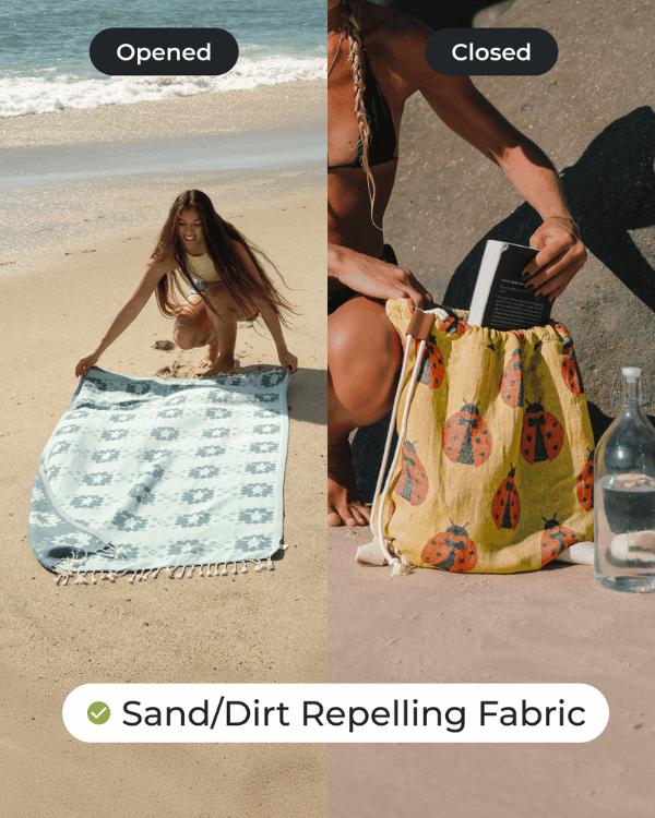 ⏰49% OFF - 🏖️2-in-1 Convertible Towel & Backpack with Inner Zip Pocket & Sand-Repelling Fabric
