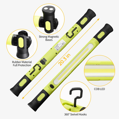 🔥Hot Sale🔥3000LM Rechargeable LED Magnetic Light Bar with Hooks✈️Free Shipping
