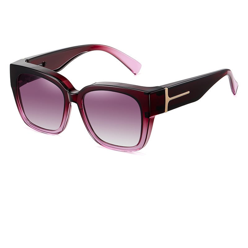 Gafas de sol polarizadas de espejo que se ajustan sobre las gafas para hombres y mujeres para conducir
