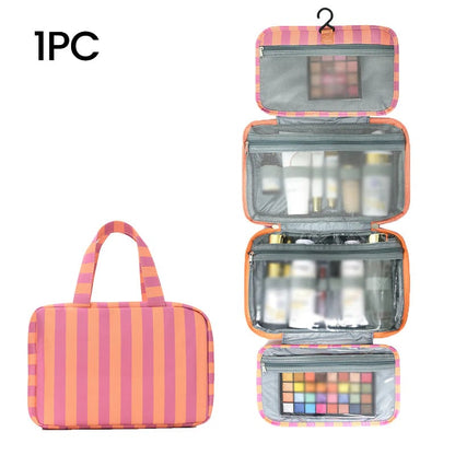 ✨Striped hanging travel toiletry bag