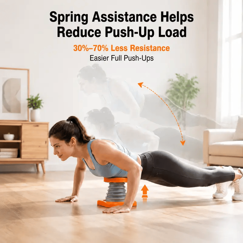 💪 SPRING‑LOADED PUSH‑UP BOOST TRAINER | HOME GYM FOR BEGINNERS