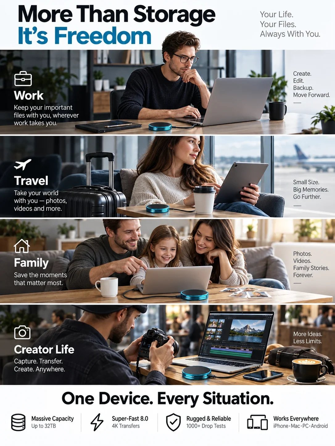 🔥C Magnetic Portable SSD – Anti-Lost External Solid State Drive