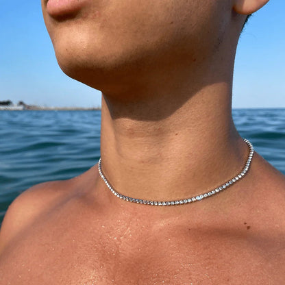 Crystal tennis necklace