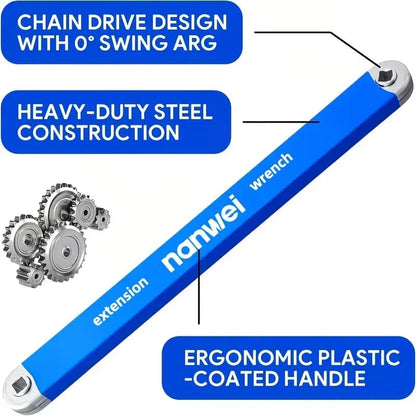 Offset Extension Wrench – Impact Ready with 1/4', 3/8' & 1/2' Adapters