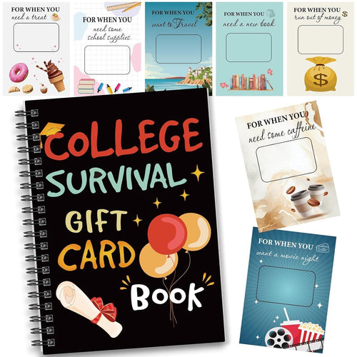 🎓📚Libro de tarjetas de regalo de supervivencia universitaria 🎁Sorpresas en cada página📚Tapa dura y línea de durabilidad