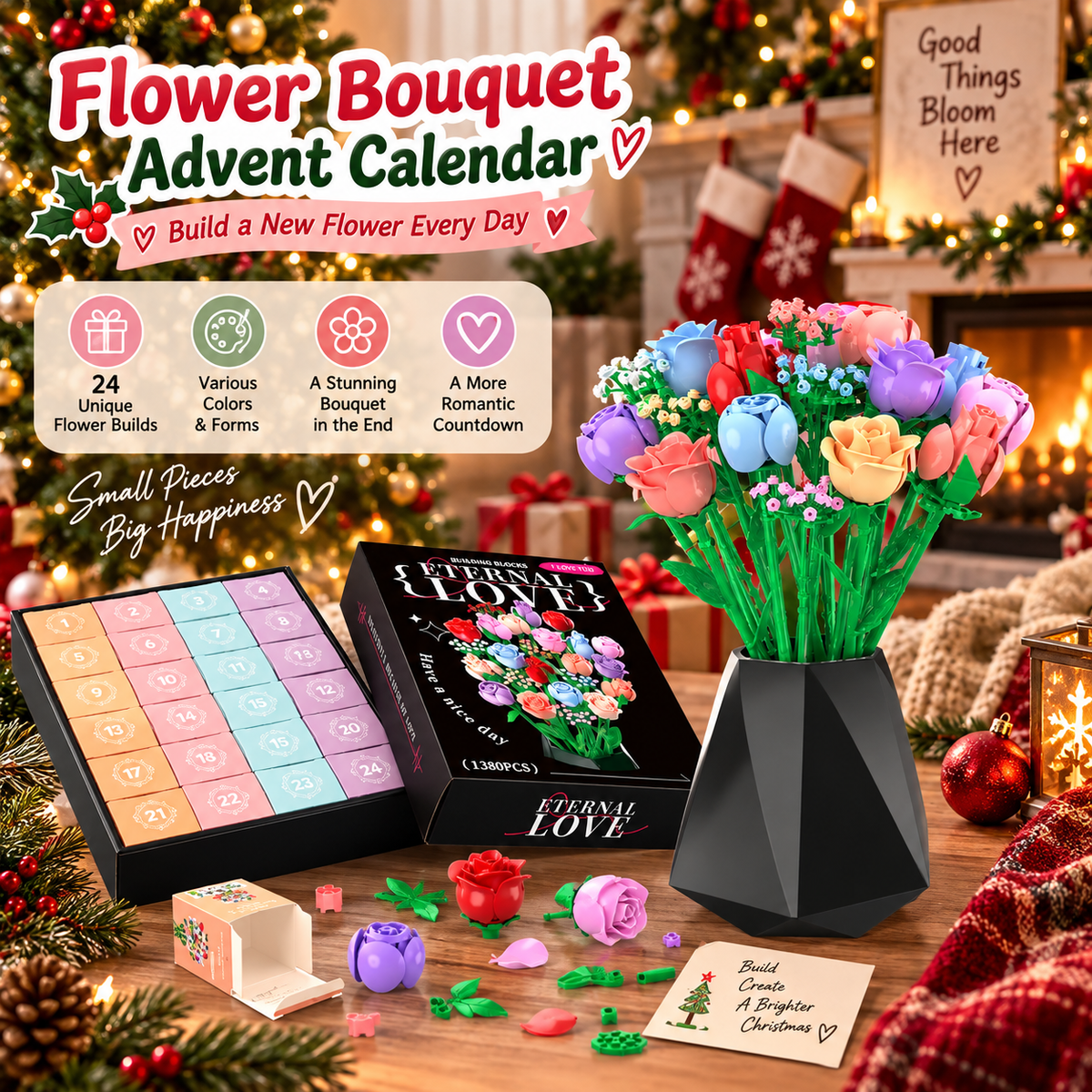24-Day Bloom & Build Flower Advent Calendar – Build a Beautiful Bouquet by Christmas