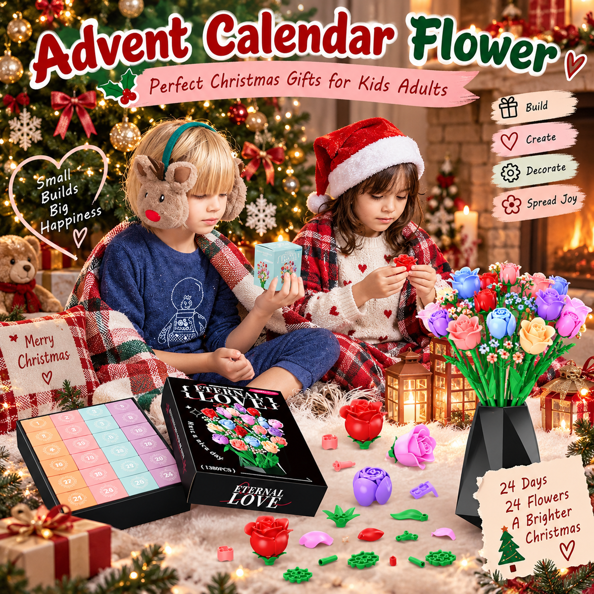 24-Day Bloom & Build Flower Advent Calendar – Build a Beautiful Bouquet by Christmas