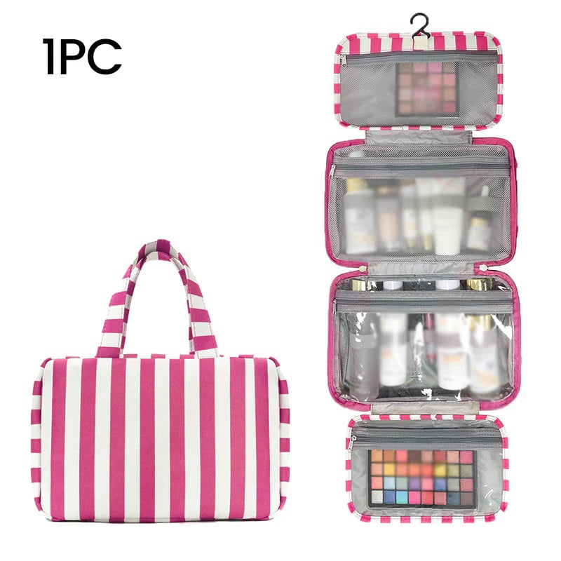 ✨Striped hanging travel toiletry bag