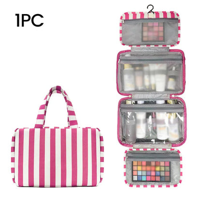 ✨Striped hanging travel toiletry bag