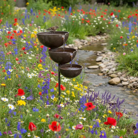 Devuelve la vida a tu jardín – Baño para pájaros con recolector de lluvia 🌿🐦