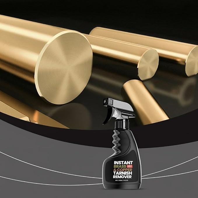 ✨120ml Brass & Copper Tarnish Remover Spray 🛡️Gentle Metal Cleaner Polish for Cookware Jewelry Antiques