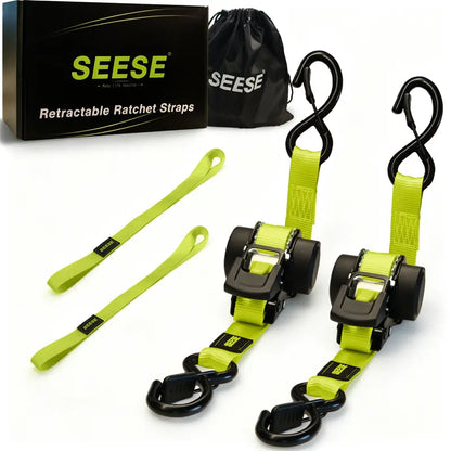 Sturdy Retractable Ratchet Straps