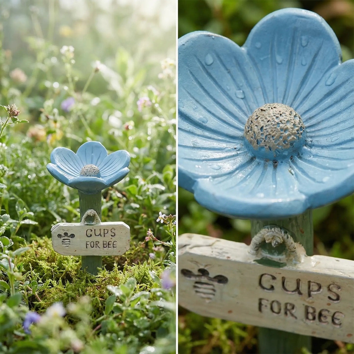 🐝Estación de agua para abejas con forma de flor💧