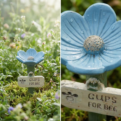 🐝Estación de agua para abejas con forma de flor💧