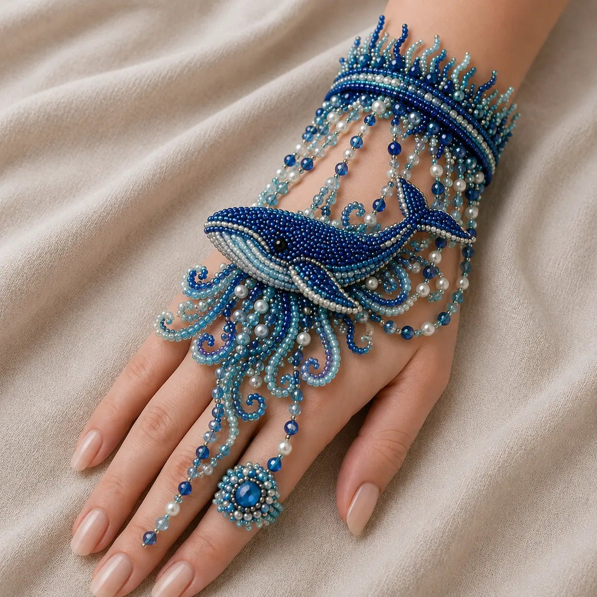 🔥 LAST DAY 49% OFF – 🌊 DIY Ocean Beaded Hand Bracelet Kit | Create Sea-Inspired Wearable Art with Colorful Beads, Ocean Charms & Jewelry Details 🐚💎✨