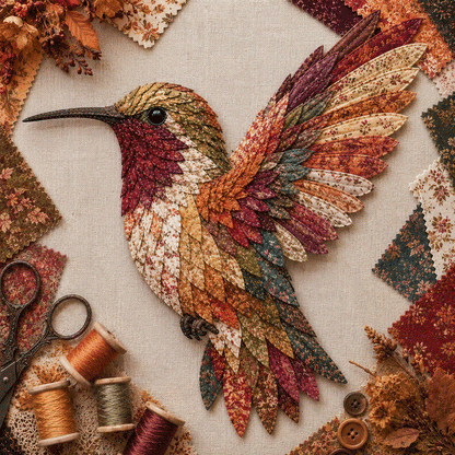 ✨ 3D Patchwork Bird DIY Craft Kit – Create a Layered Fabric Bird Worth Displaying 🐦💕Beginner Friendly