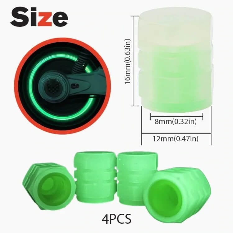 🔥🚗Glow-in-the-Dark Tire Caps 💡