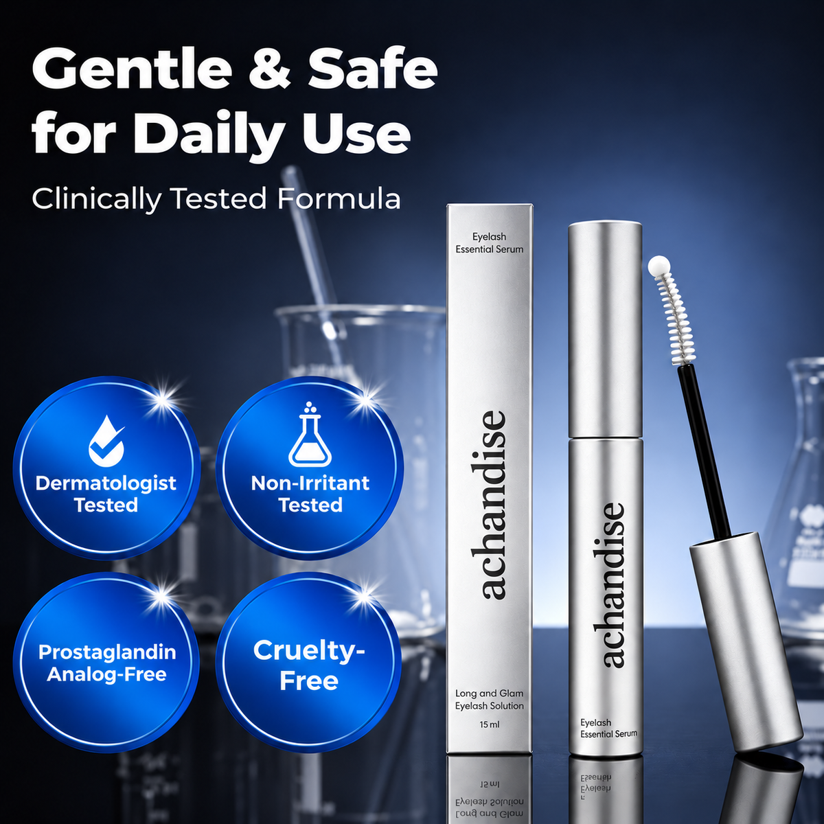 Eyelash base natural three-dimensional eyelash care solution