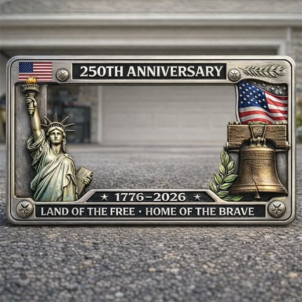 🔥 🇺🇸 250th Anniversary Commemorative License Plate Frame🗽
