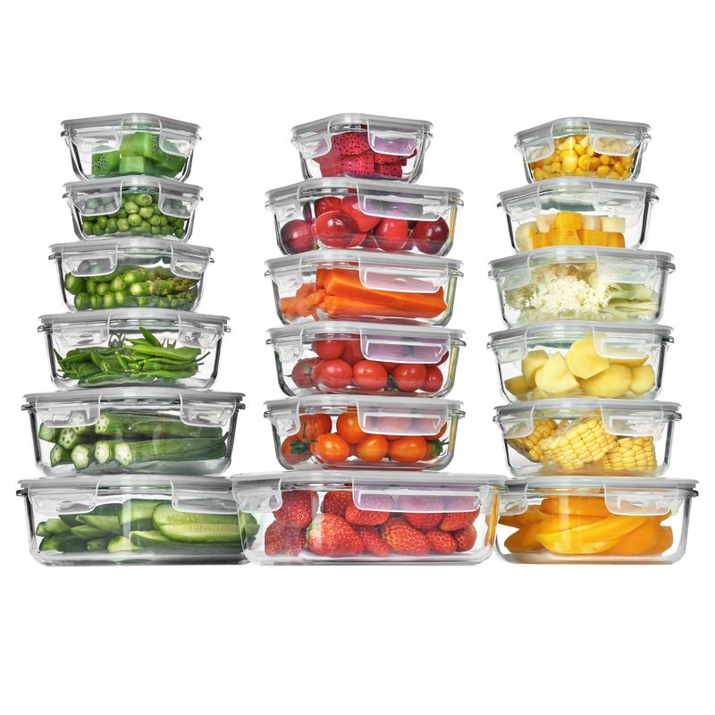 🔥18 Recipientes de Vidrio para Alimentos con Tapa🚨-Tarros de vidrio aptos para microondas, horno y congelador.