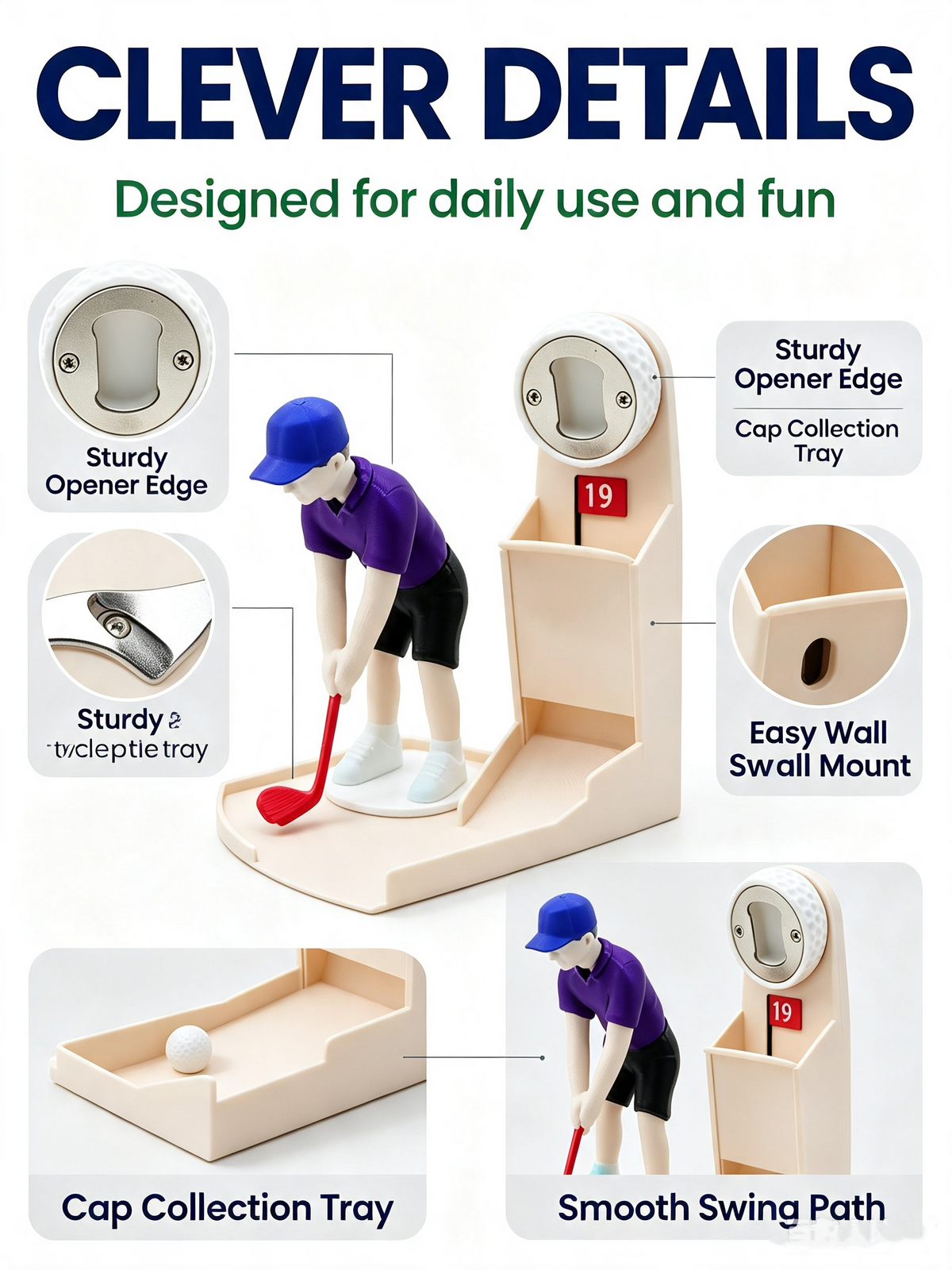 Novelty Golf Bottle Opener