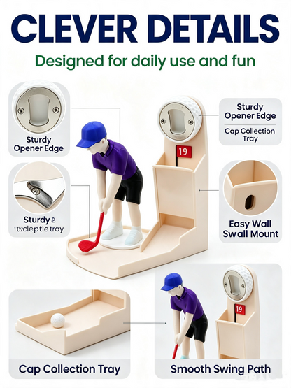 Novelty Golf Bottle Opener