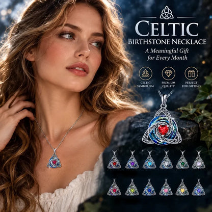 Birthstone Celtic Knot Necklace for Women